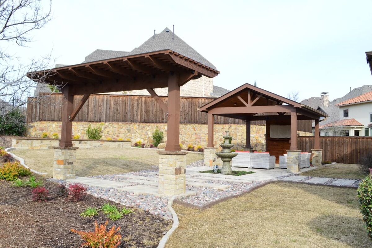 custom pergola and cabana
